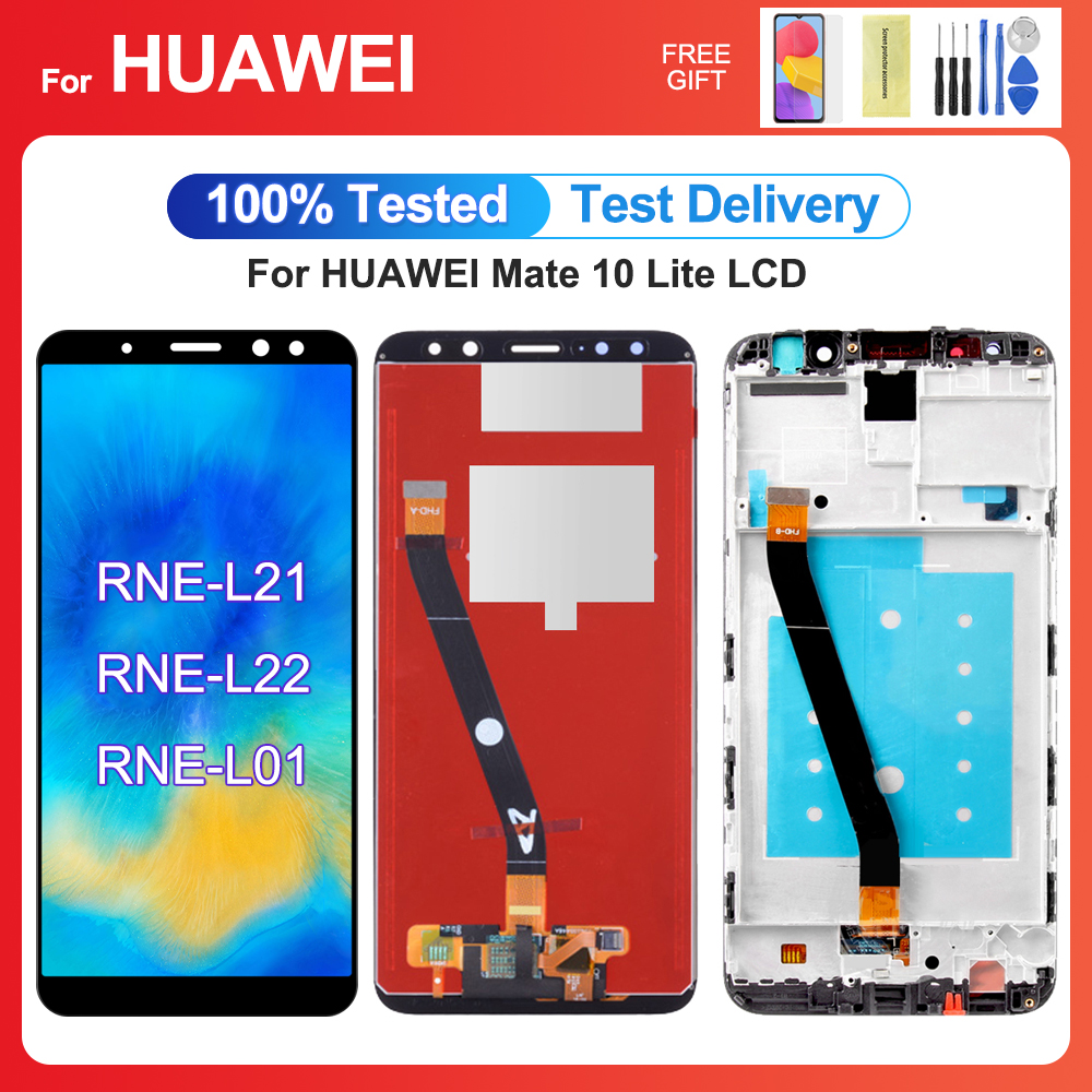 For HUAWEI Mate 10 Lite 5.9''For Nova 2i RNE-L21 L22 L01 L02 LCD Display Touch Screen Digitizer Assembly Replacement