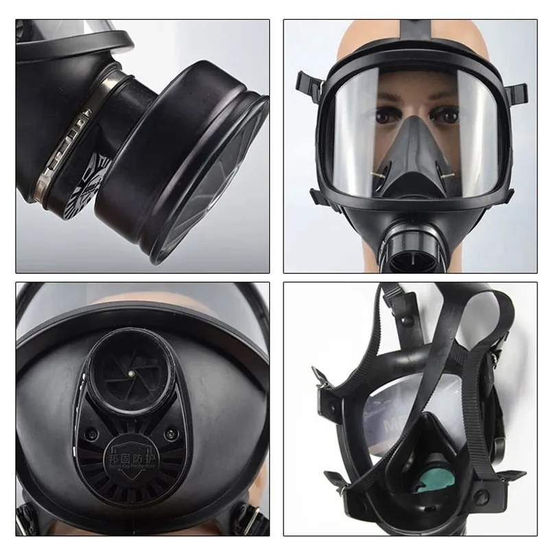 MF14/87 type gas mask full face mask chemical respirator filter self-absorption stimulation mask nuclear pollution protection. 