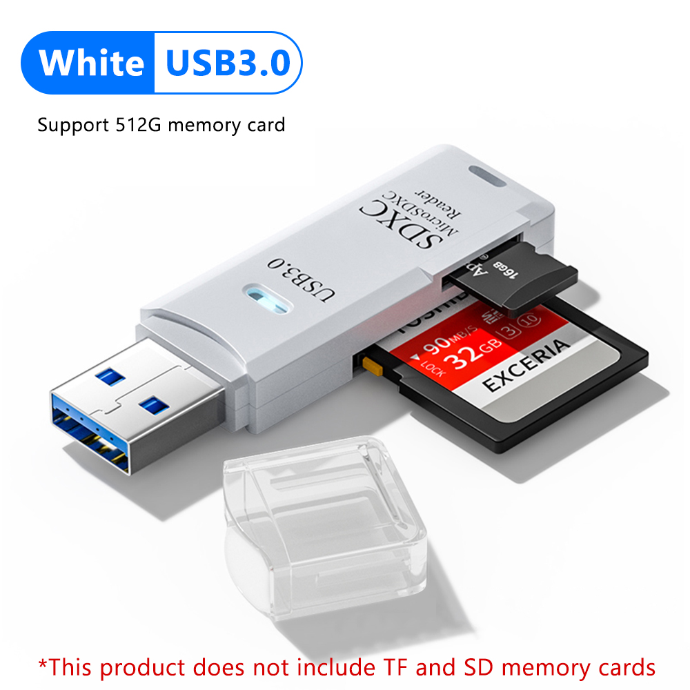 2 in 1 USB 3.0 Card Reader Micro sd card Reader usb adapter High Speed Cardreader TF Memory card For PC Laptop Accessories. 