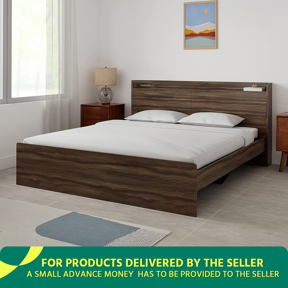 Andormahal MDF Aesthetic BED (Double size) without side box
