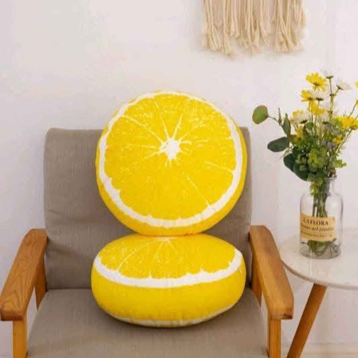 Lemon Fruit Plush Cushion