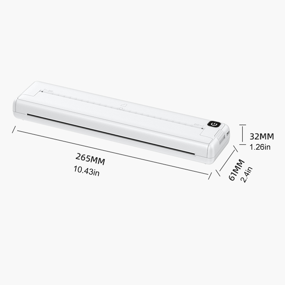 Wireless A4 Thermal Printer Inkless Portable Thermal Printer Bluetooth-compatible Printing Paper Replacement Easy To Use. 