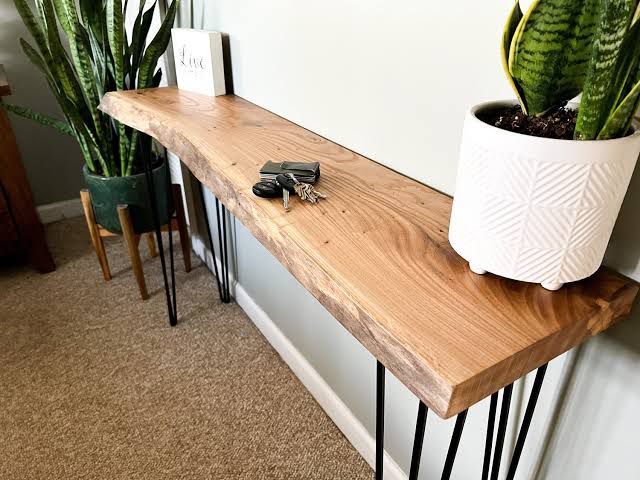 Live Edge Entryway Table. 