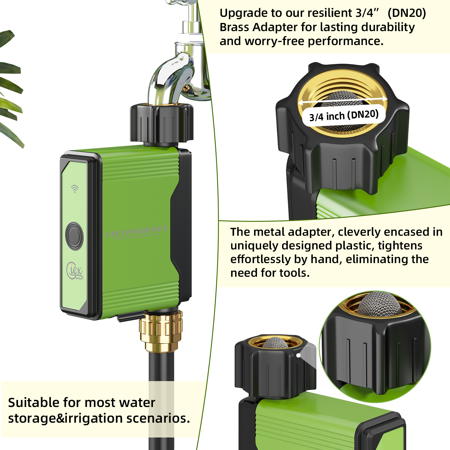 2024 NEW ZIGBEE WIFI Garden Watering Timer Smart Sprinkler Drip Irrigation System Built-in Water Flow Recorder Controller TUYA. 