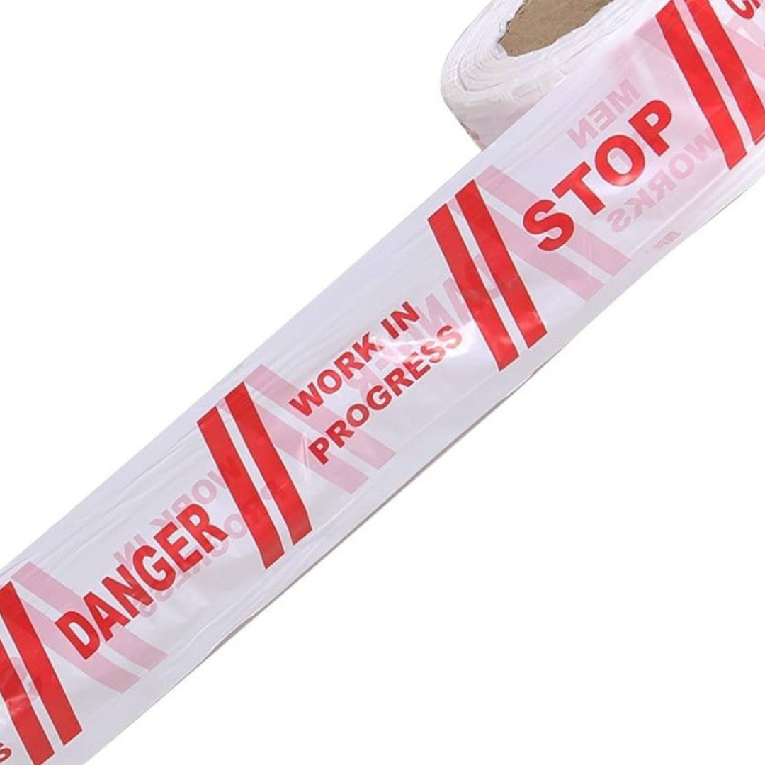 35 * 7.5 "Stop Work In Progress" Caution Tape , Use For Construction Area,  ETC. 