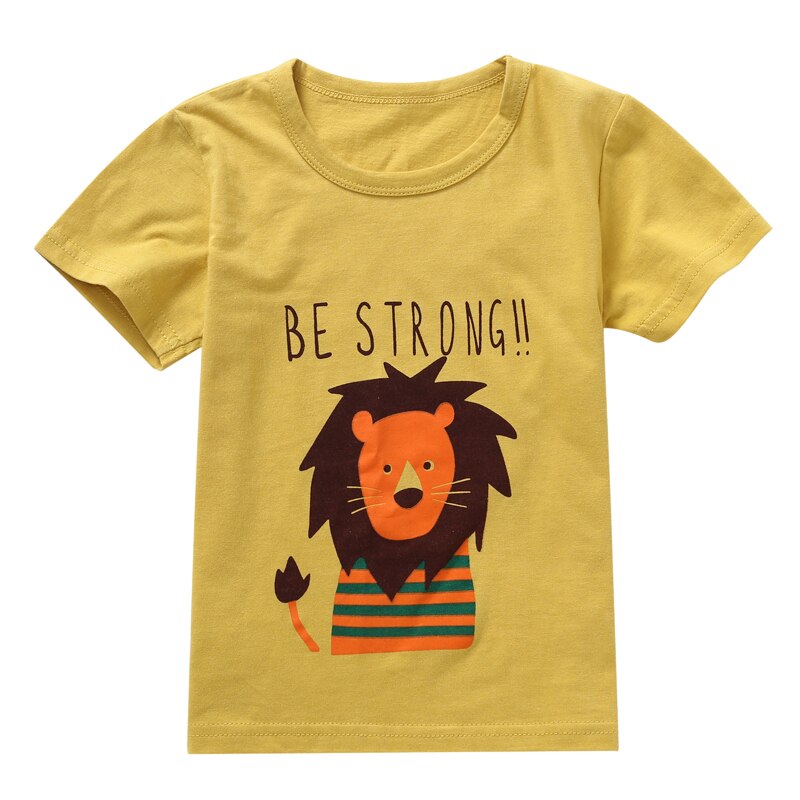 Children Short Sleeve T Shirt Boy Pure Cotton Girl Baby Leisure Wear Summer Ventilation Clothes