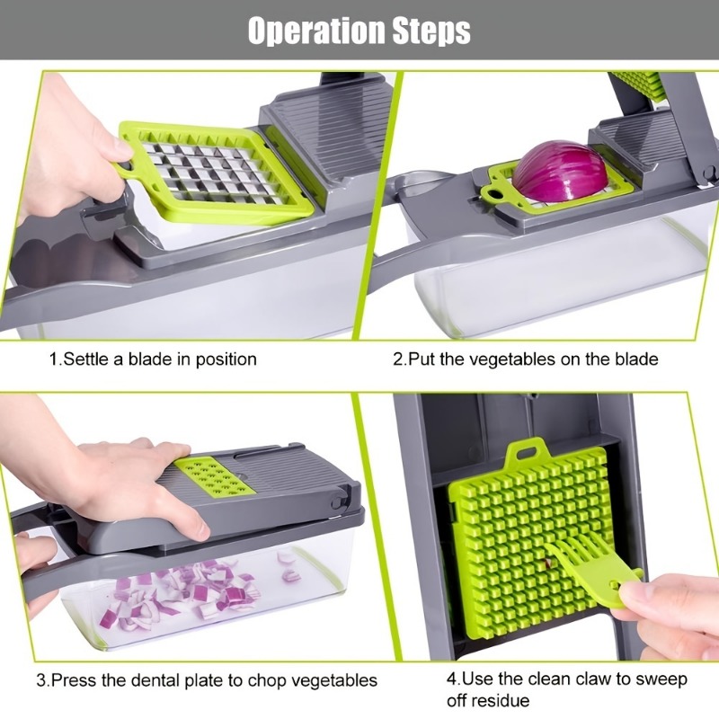 14 In 1 Multifunctional Vegetable Chopper, Cutter Vegetable Dicer Slicer Cutter Mandoline Onion Chopper For Onion Potato Tomato. 