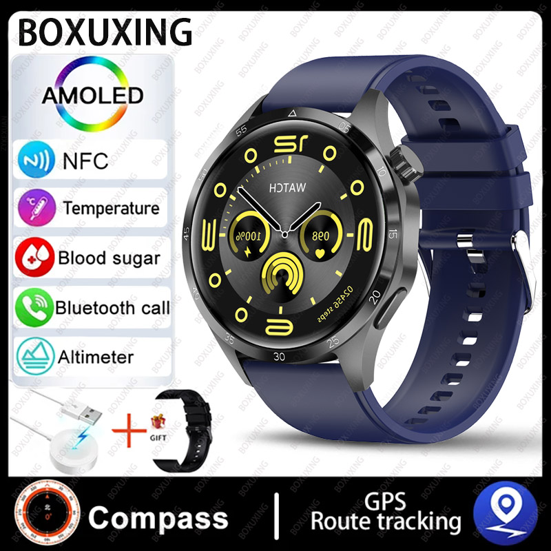For Huawei GT4 Smart Watch Men Watch 4 Pro AMOLED HD Screen Bluetooth Call NFC Health Monitoring Smartwatch 2024 New Watch GT4. 