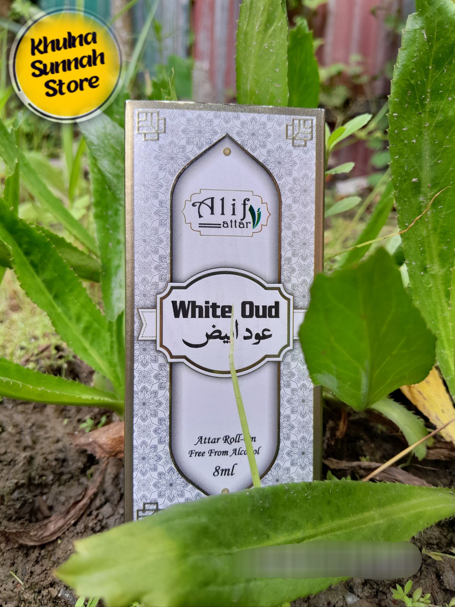 White Oud Attar Roll On 6ml by Alif free from alcohol
