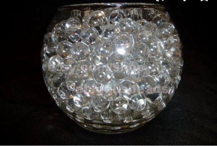 100 Pieces Crystal or Water Color Magic Balls or Jelly Ball (Water or Transparent Color). 