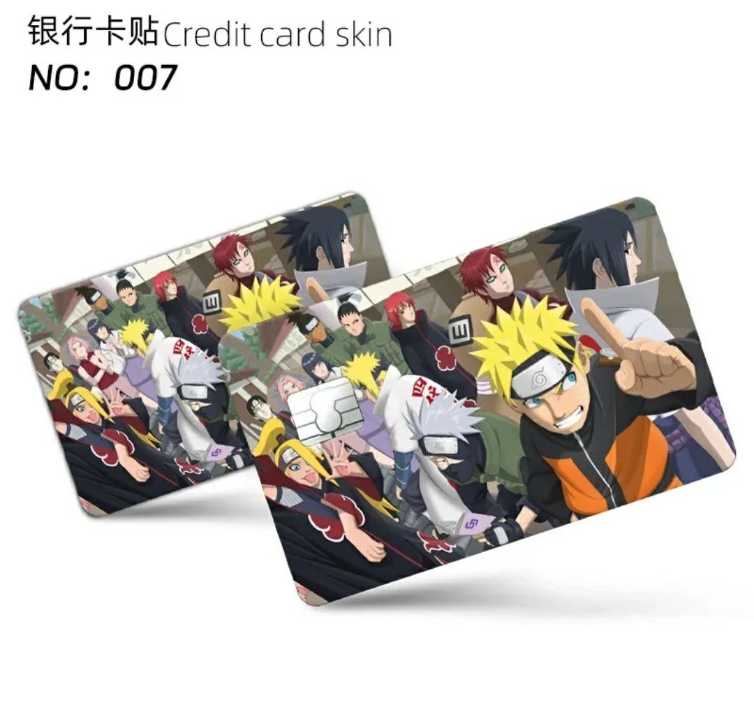 Credit Card anime Stickers Both side Beige closet Debit card sticker all Type card stickers Dragon Ball Z Naruto Funny credit card sticker sticker for debit card. 