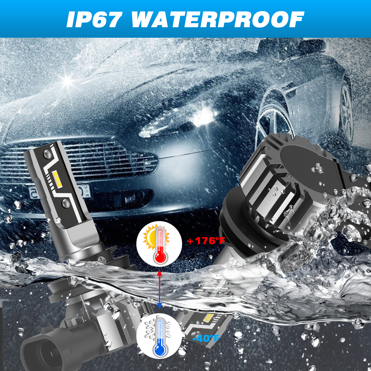 NOVSIGHT H11 LED Headlight Bulb H7 H4 H8 H9 H1 9005 HB3 9006 HB4 led h11 Mini Size Car Lamps 50W 10000LM Headlamp 6500K Fog Lamp. 