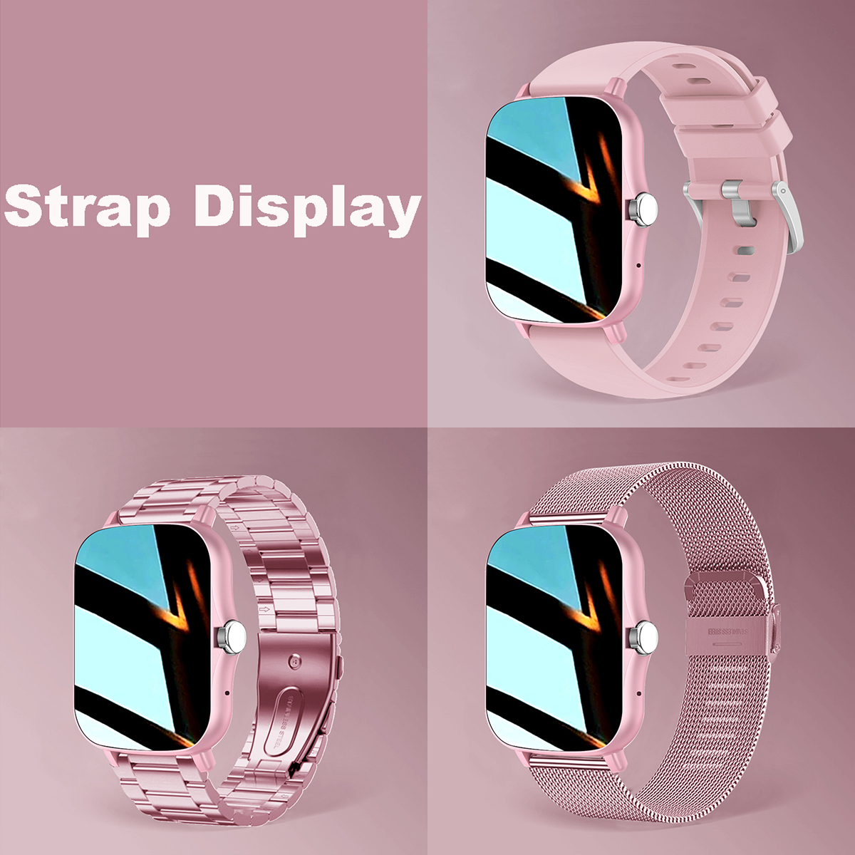 Square Smart Watch Women Men Smartwatch Touch Dial Call Music Smartclock For Android IOS Fitness Tracker Sport Smart-watch. 