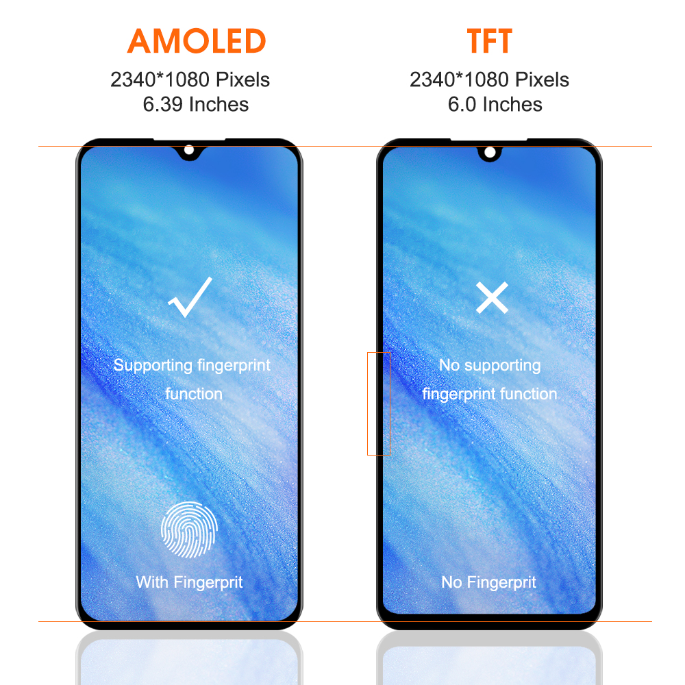 6.39" Screen for Xiaomi Mi 9 Lite M1904F3BG Lcd Display Digital Touch Screen Assembly with Frame for Xiaomi Mi CC9 Replacement. 