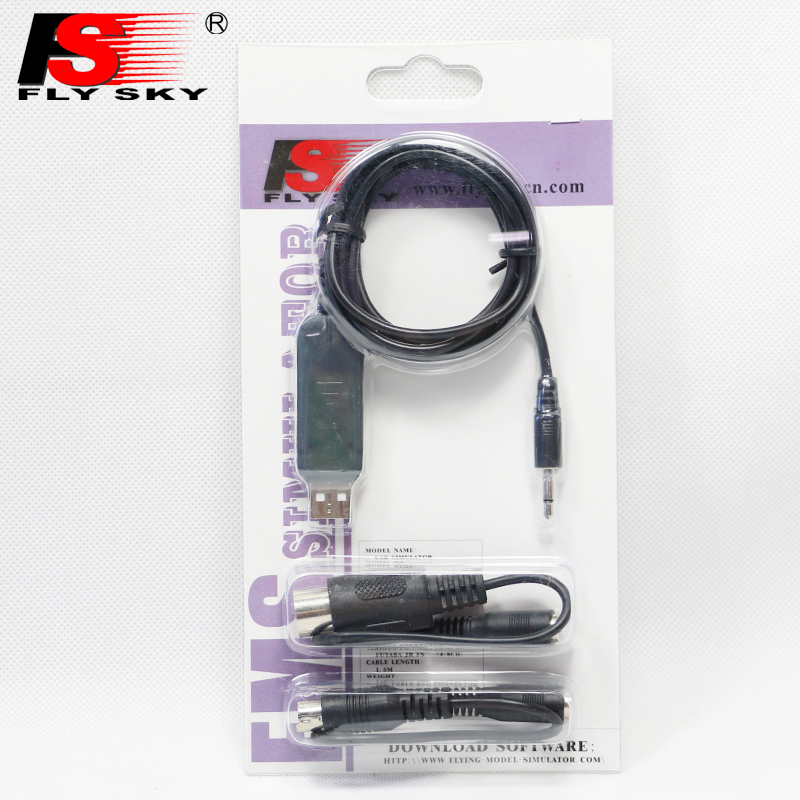 Flysky FS-SM100 USB Flight Simulator Adapter Cable for Flysky FS-i6 FS-i4 FS-TH9X FS-T4B FS-GT3 FS-GT2 Remote Controller. 