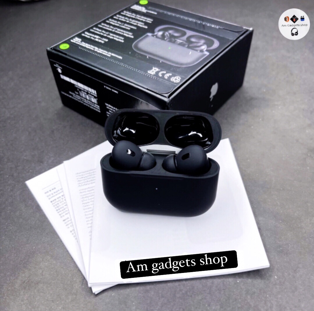 AirPods Pro 2nd Generation 100% ANC Titanium Edition Black Color Made in Dubai