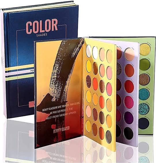 Beauty Glazed 72 Color Eyeshadow Palette 3 layer Book Style Colorful Highlighter. 
