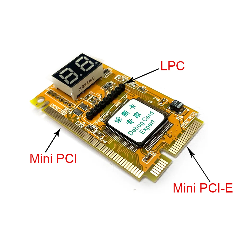 Mini PCI PCI-E Debug Card Expert Fault Diagnostic 2-Digit Laptop Computer Motherboard Post Tester PCI Express PC Analysis Card. 