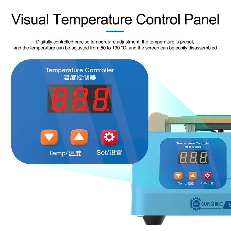 SUNSHINE S-918L LCD Screen Separator for Mobile Phone Below 8 Inches Super Suction Screen Repair Separation Machine. 