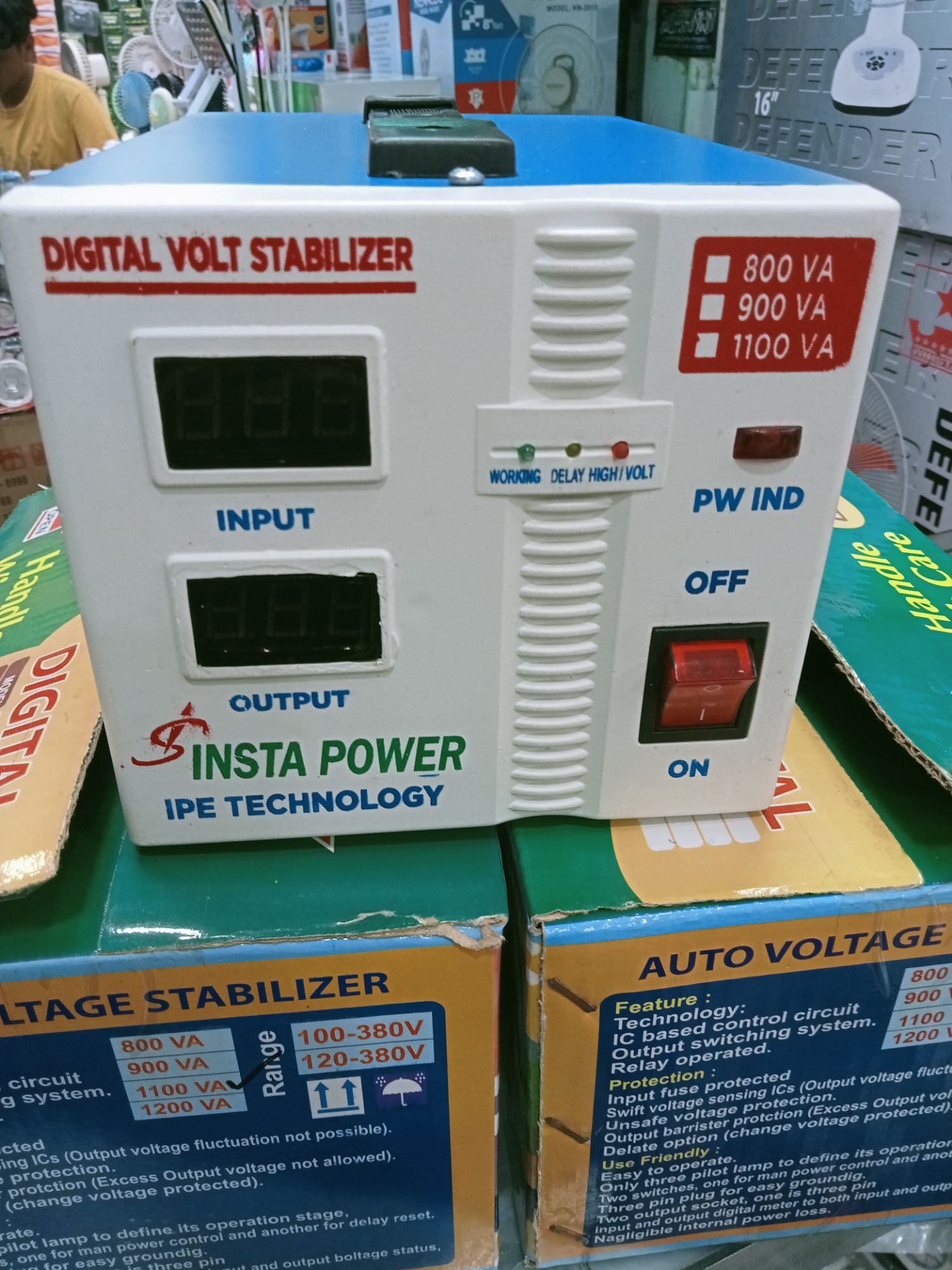 auto digital voltage stabilizer (INSTA Power). 