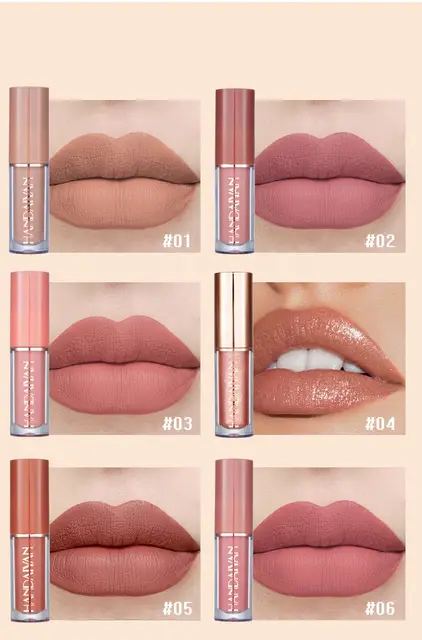 New 6 Colors Matte Lipstick Set Long-Lasting Private Label Lip Stick Makeup. 