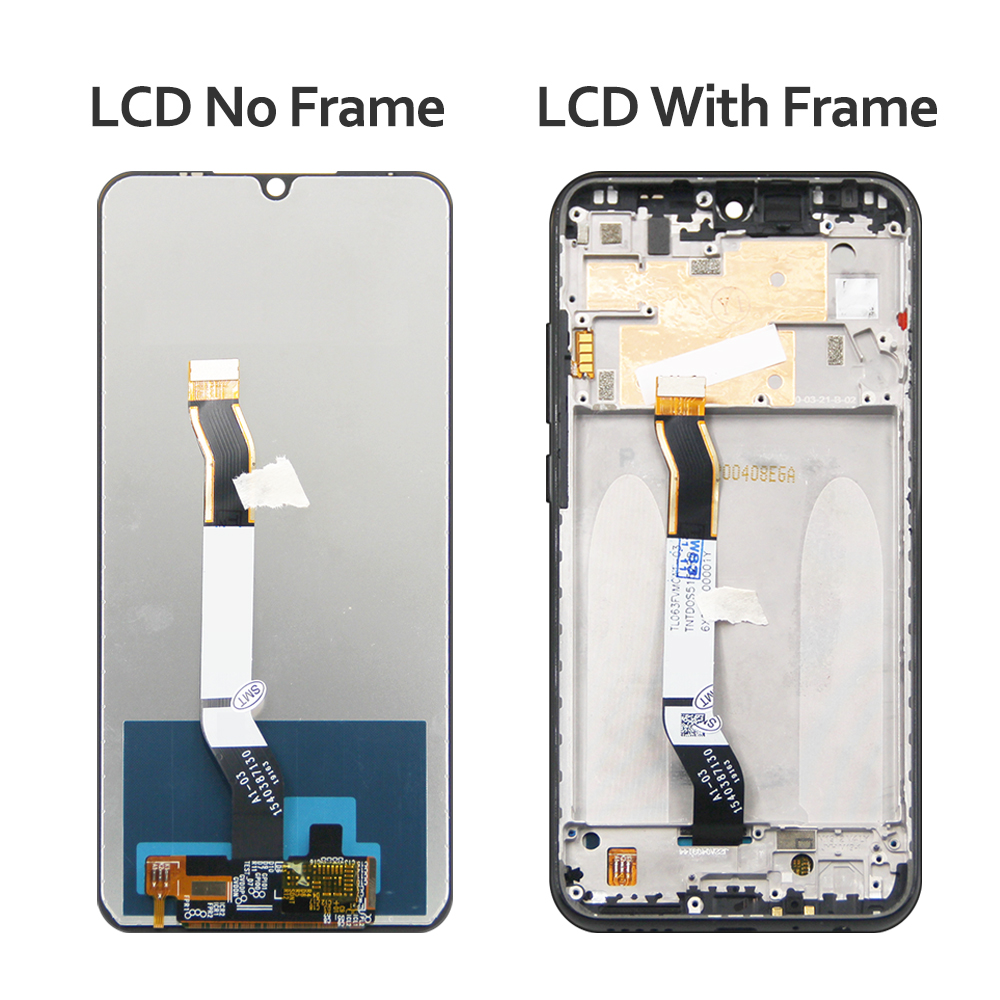 6.3" Display Screen for Xiaomi Redmi Note 8 M1908C3JH M1908C3JG Lcd Display Touch Screen with Frame for Redmi Note 8 Replacement. 