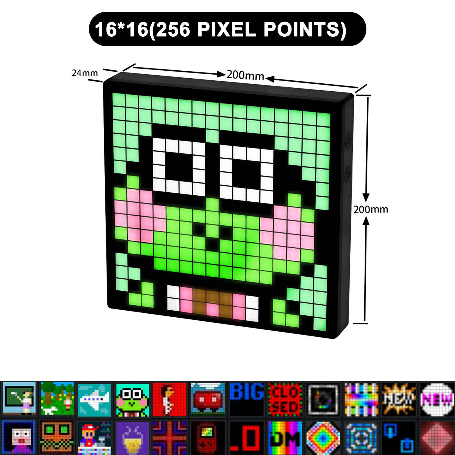 Smart LED Matrix Pixel Display RGB DIY Graffiti Bluetooth App Control Art Display For Gaming Room Decor Cool Animation Frame. 