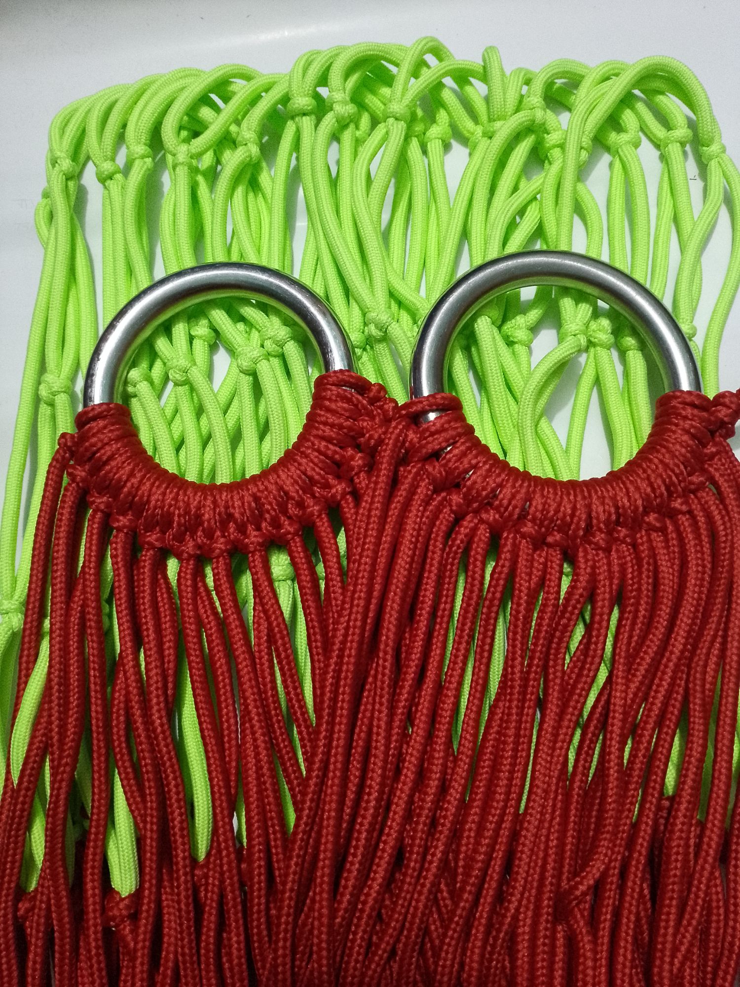 SS ring swing,for big and small, it is made of china silk yarn, this swing can carry up to 100-150 kg weight