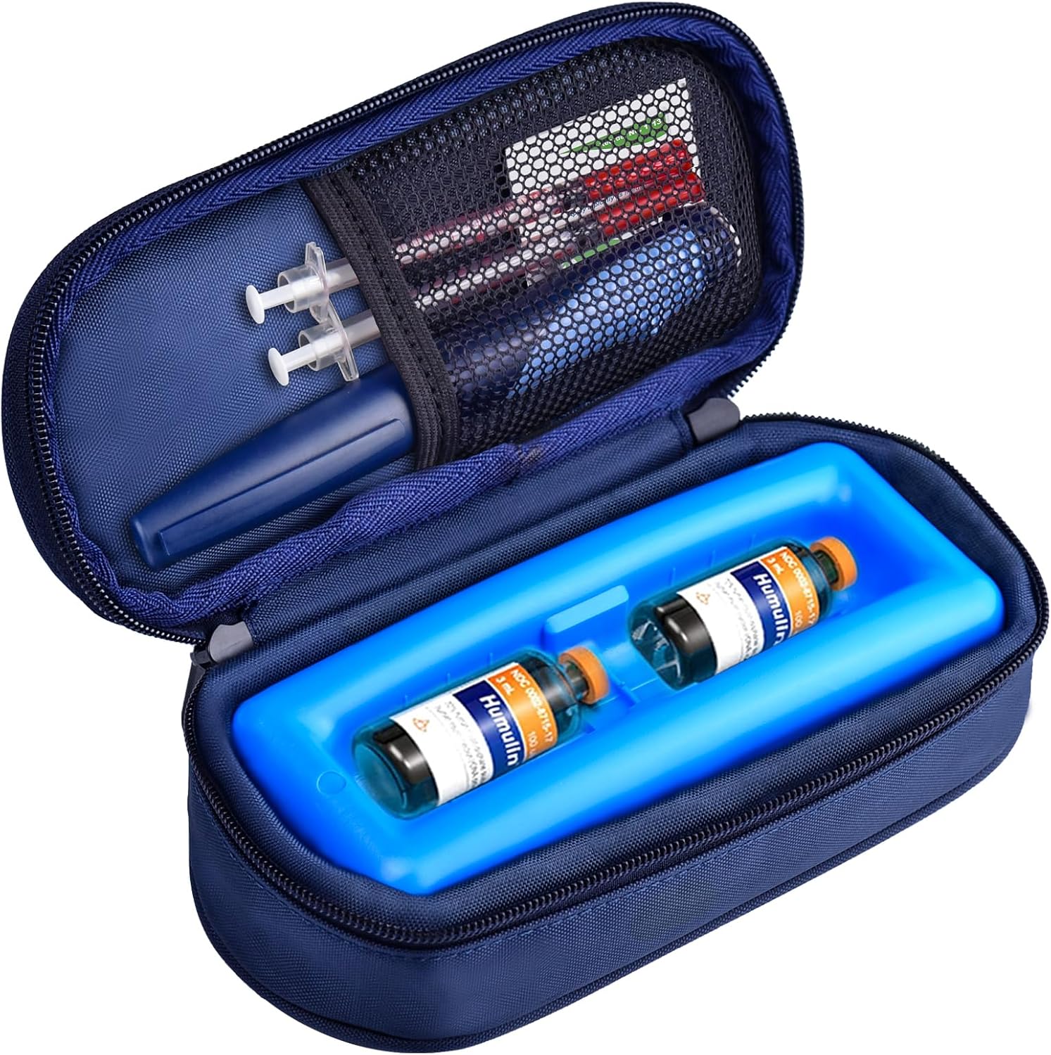 Insulin Vial Cooler Travel Case,Diabetes Carrying Insulated Bag for Supplies Keep Medicine Cool,Diabetic Small Bottle Protector Kit for Storage,Portable Mini Pack with Protective Ice Brick. 