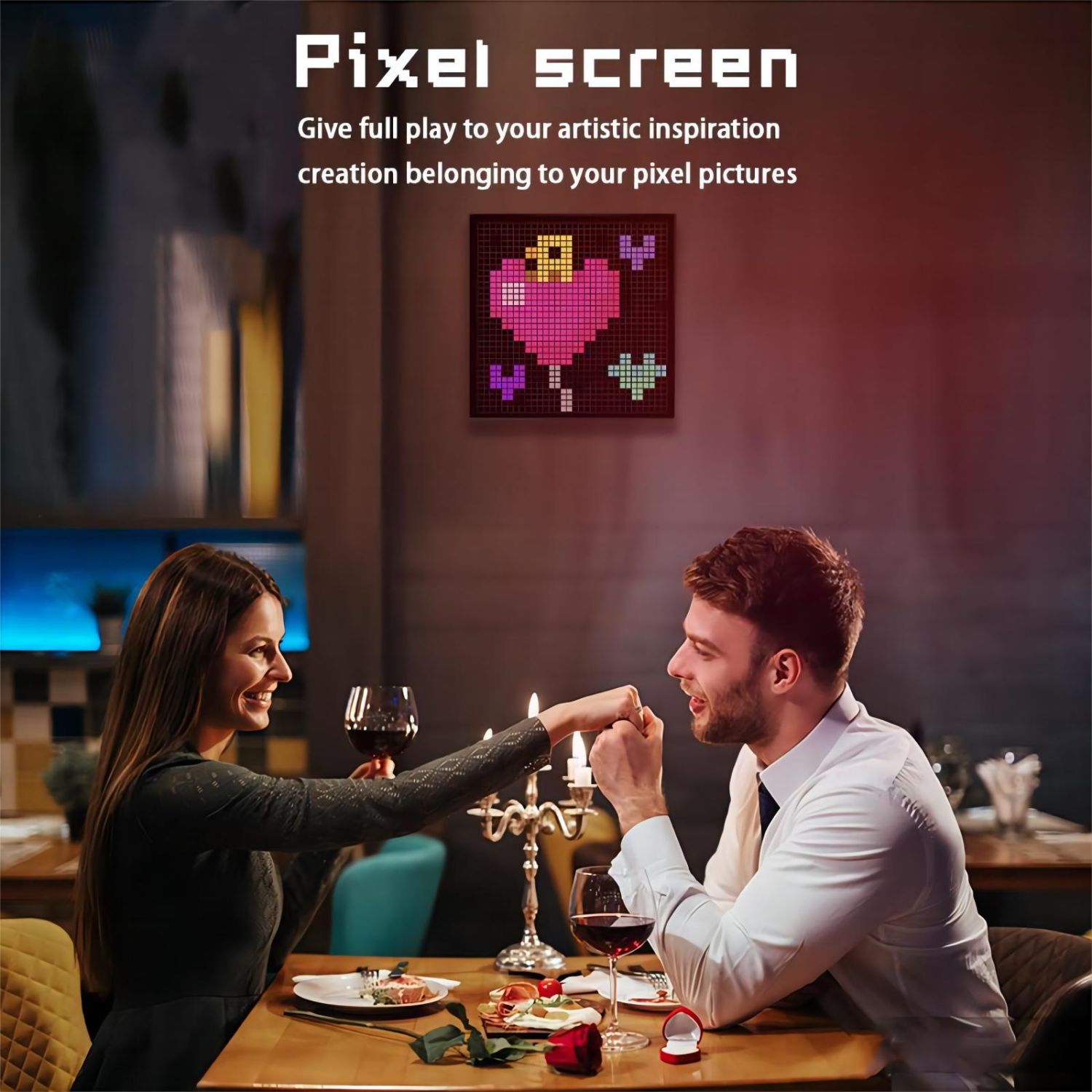 Smart LED Matrix Pixel Display RGB DIY Graffiti Bluetooth App Control Art Display For Gaming Room Decor Cool Animation Frame. 