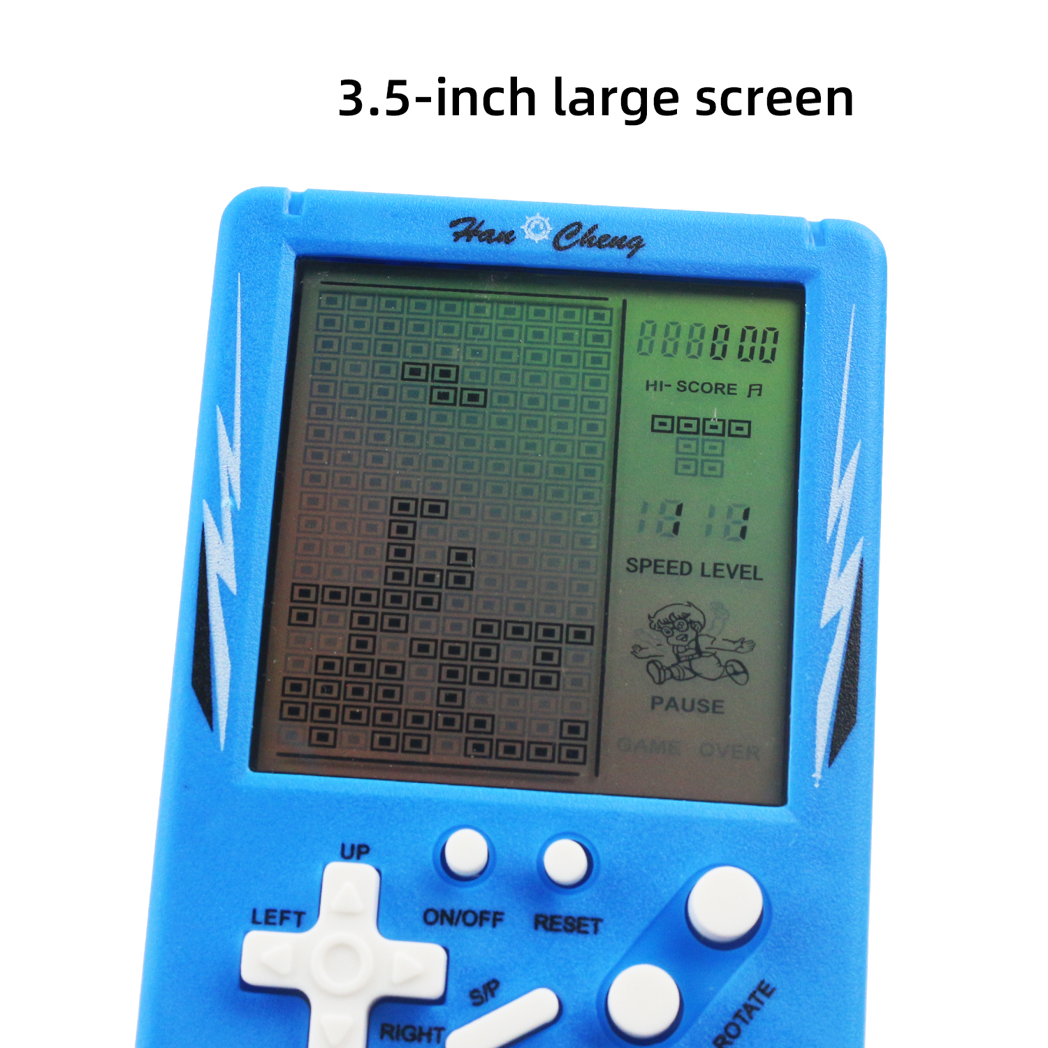 Classic nostalgic large screen, Tetris game console, children's puzzle electronic toy, prepare two No. 5 batteries by yourself. 