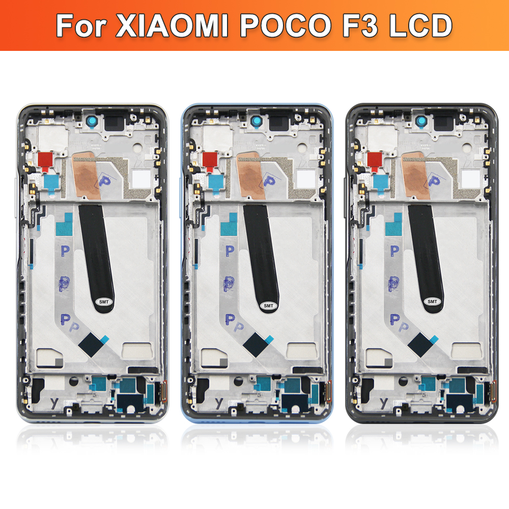 Super Amoled Poco F3 Screen Replacement, for Xiaomi Poco F3 M2012K11AG Lcd Display Digital Touch Screen Assembly for Poco F3 Pro. 