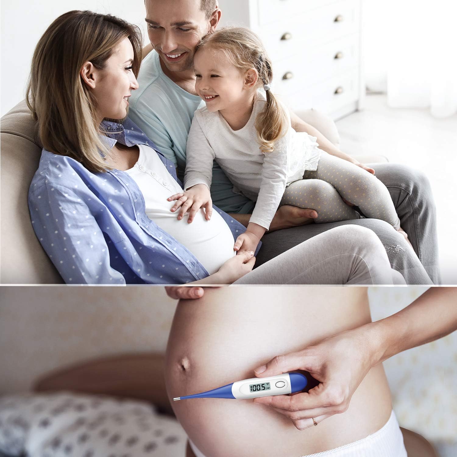 Thermometer for Adults, Digital Oral Thermometer for Fever, Basal Thermometer with 15 Seconds Fast Reading. 