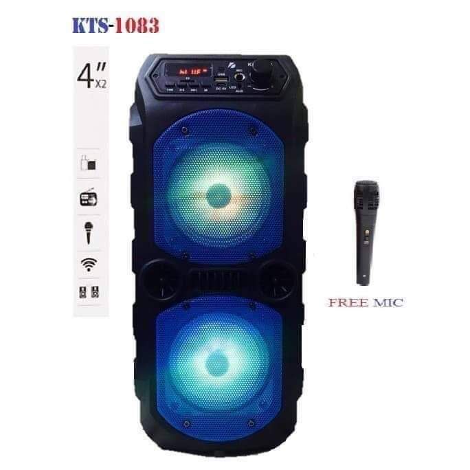 Karaoke Portable Wireless Bluetooth Speaker KTS-1083 With Remote. 