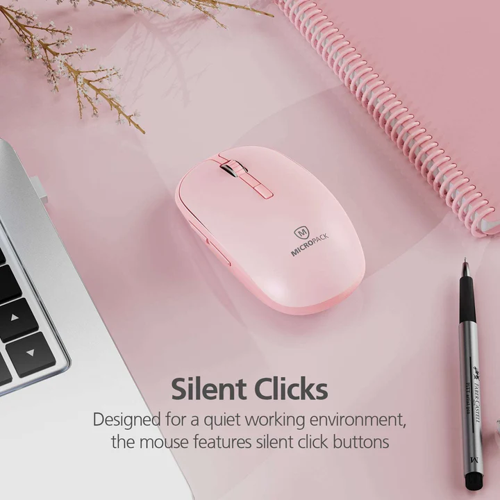 Micropack MP-729B 2.4G USB Wireless & Bluetooth Silent Mouse for Computer and Laptop. 