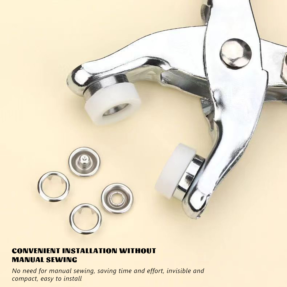 50/100pcs Metal Snaps Buttons With Fastener Pliers Press Tool Kit DIY Craft Sewing Button Thickened Snap Fastener For Clothes. 