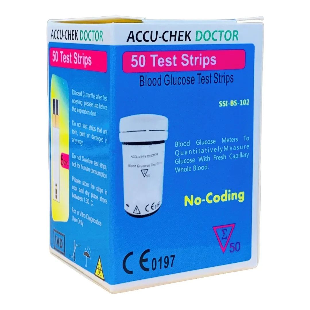 Accu Chek Doctor 50pc Test Strips for Glucose Meter. 