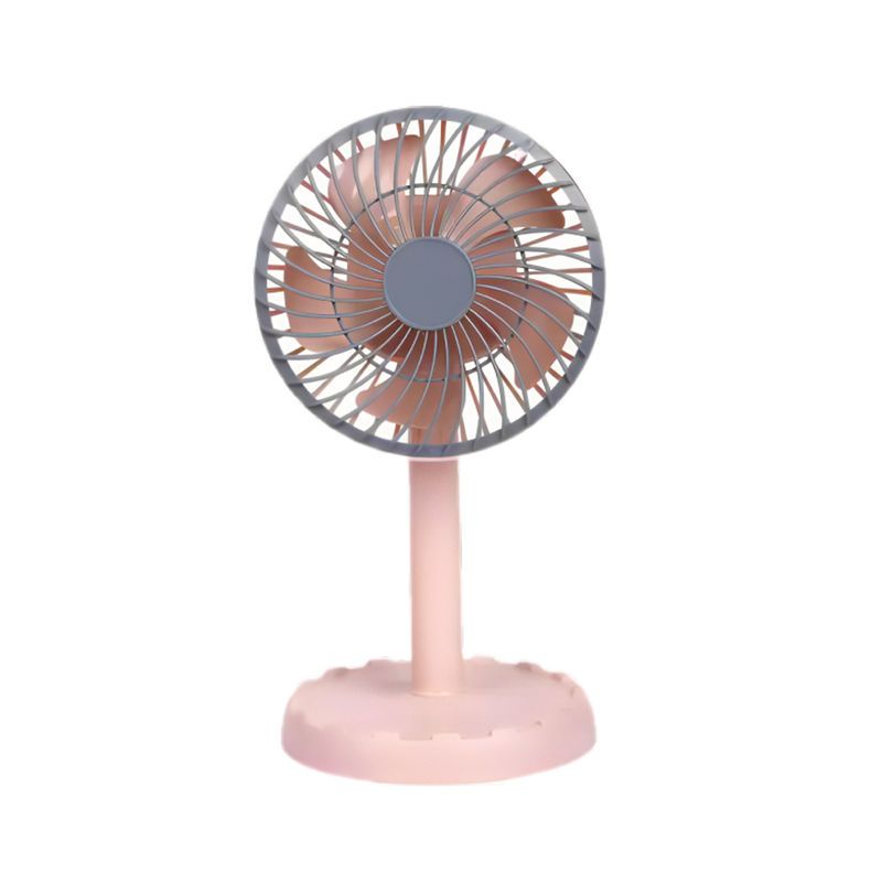 Joy Super JY-2218 Professional Rechargeable Portable Mini Table Fan Strong Wind Left to Right Oscillating Angle 45 Degrees - AC/DC. 