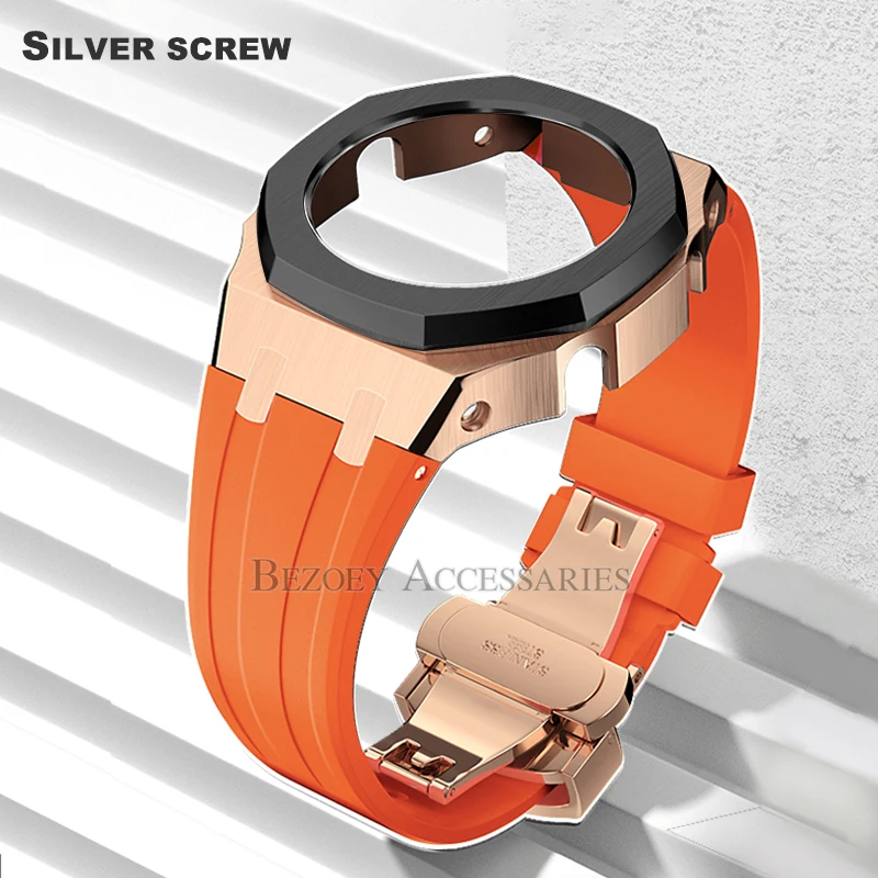 Gen4 Casioak Modification for G Shock GA2100 GAB2100 Mod Kit Stainless Steel Metal Case Bezel Frame Rubber Band Accessories. 