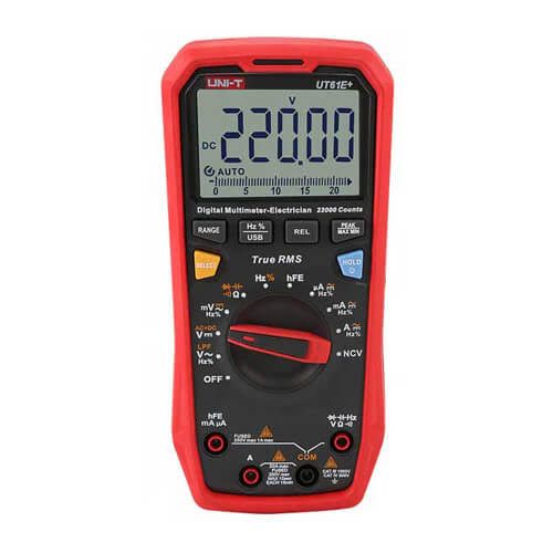UNI-T UT61E+ True RMS Multimeter Digital Auto Range Unit True RMS meter 22000 Digits Display 220mF Large Capacitance Testing