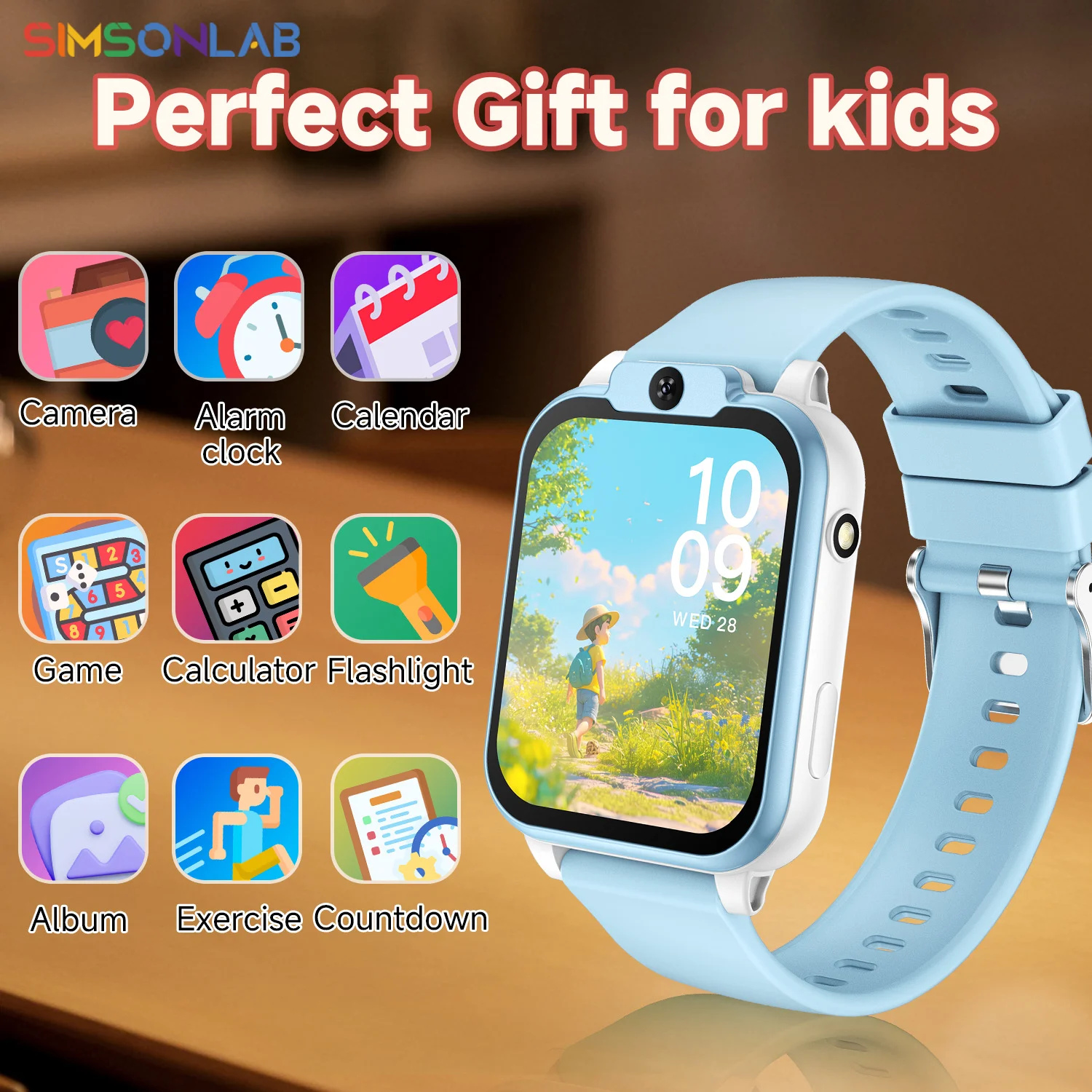 2026 NEW Smart Watch for Children Multifunctional Watch Camera Control Take Photo Multi-mode Wisdom Games 24 Languages  Kids