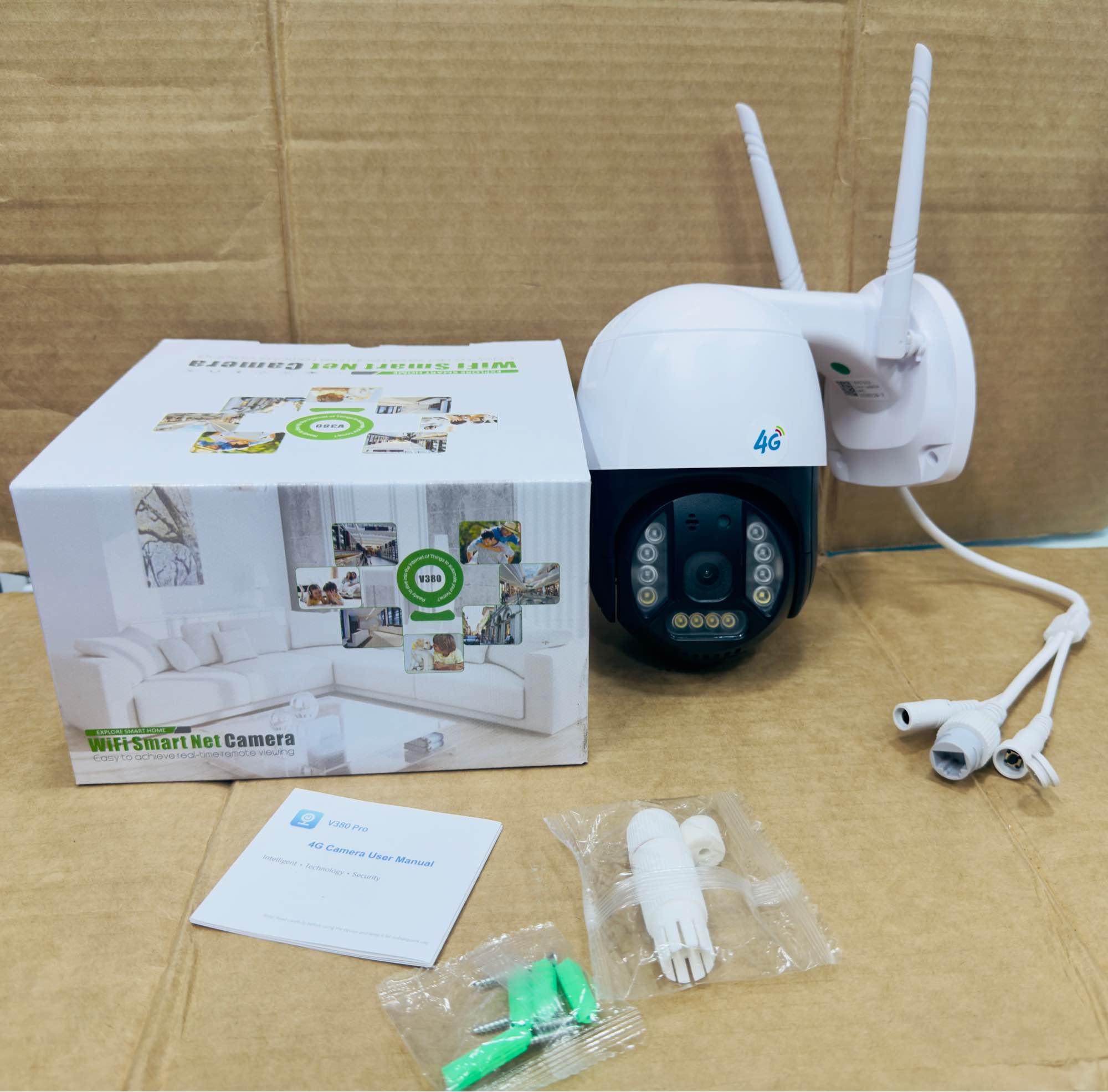 V380 PRO C15X-H 4G SIM Supported WIFI IP Camera 3MP Waterproof Outdoor Color Night Vision AUTO Tracking Two Way Alarm Live View PTZ Security Camera. 