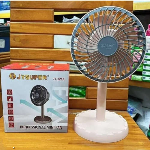 Rechargeable Multicolor Portable Mini Table Fan - JY-2218. 