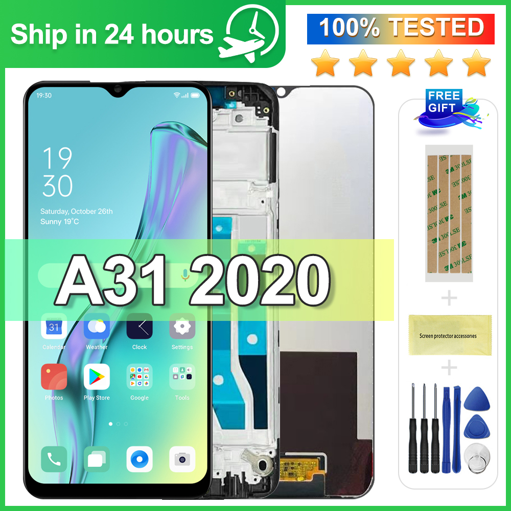 6.5" For OPPO A31 2020 CPH2015 CPH2073 CPH2081 CPH2029 CPH2031 Lcd Display Touch Screen Digitizer with frame
