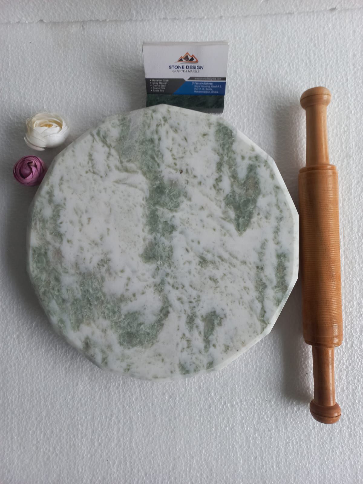 Marble Stone/Pathor Roti/Ruti/Parata/Luchi Maker with Belon
                  ''১০০% প্রাকৃতিক পাথর হতে তৈরি।''. 