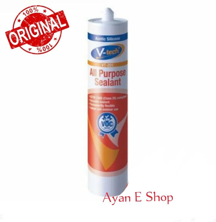 V-Tech  VT-201 Acetic Silicon all Purpose Versatile Sealant V-Tech VT-201