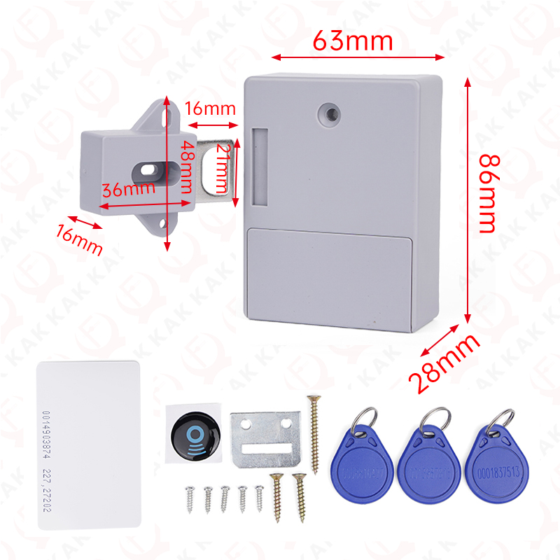 KAK Electronic Lock Locker RFID Cabinet Lock Invisible Sensor Lock Hidden Drawer Locks Keyless Child Safety Lock Door Hardware. 