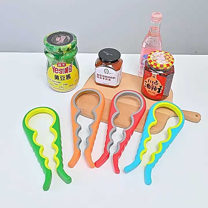 Jar Opener, Can Opener 4 in 1 Multi Function Bottle Opener Kit with Silicone Handle Easy to Usefull premium quality