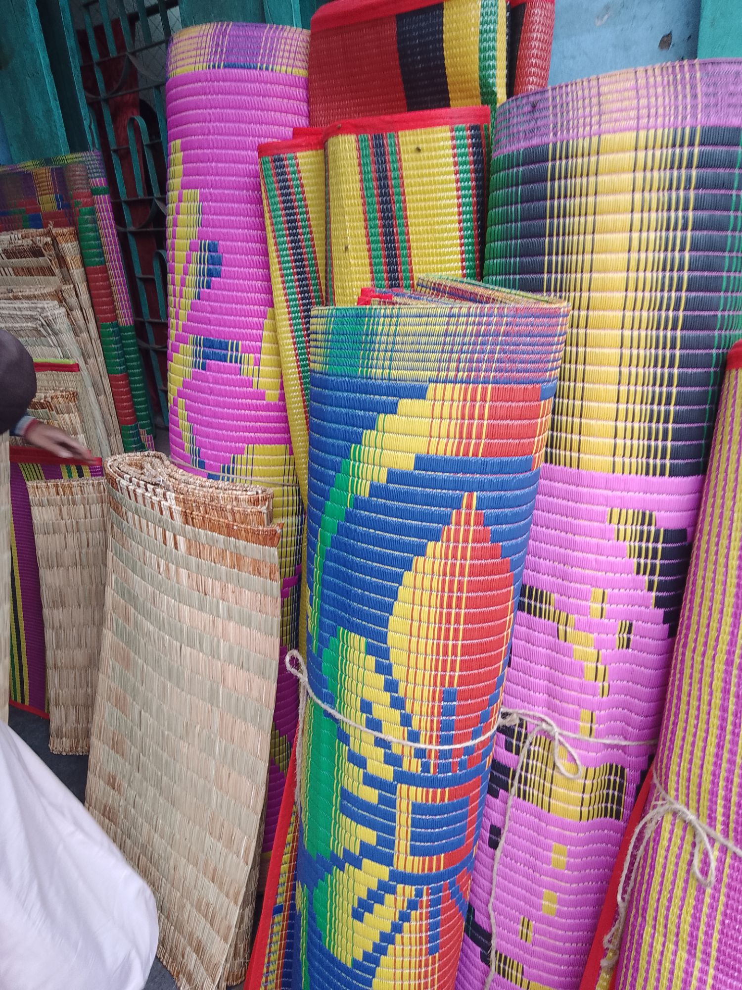 Hand-made mats for sleeping, praying and eating rice to escape the cold of the floor in winter. 