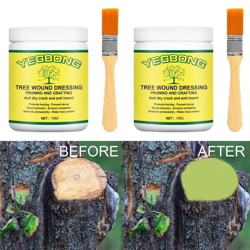 Tree Wound Bonsai Cut Paste Smear Agent Pruning Compound Sealer with Brush Waterproof Sealant Glue Adhesion Promoter 접착제